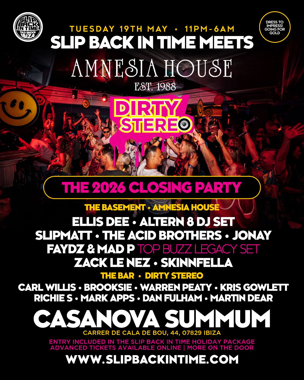 SBIT Amnesia & Dirty Stereo Closing 2026